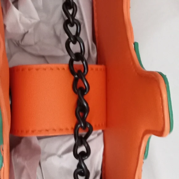 Betsey Johnson Glittery Jack-o'-Lantern's Two Faces Trick or Treat Spider Bag - Picture 5 of 16